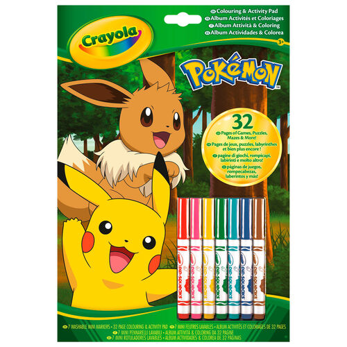 Crayola - Folhas de Colorir Pokémon + marcadores