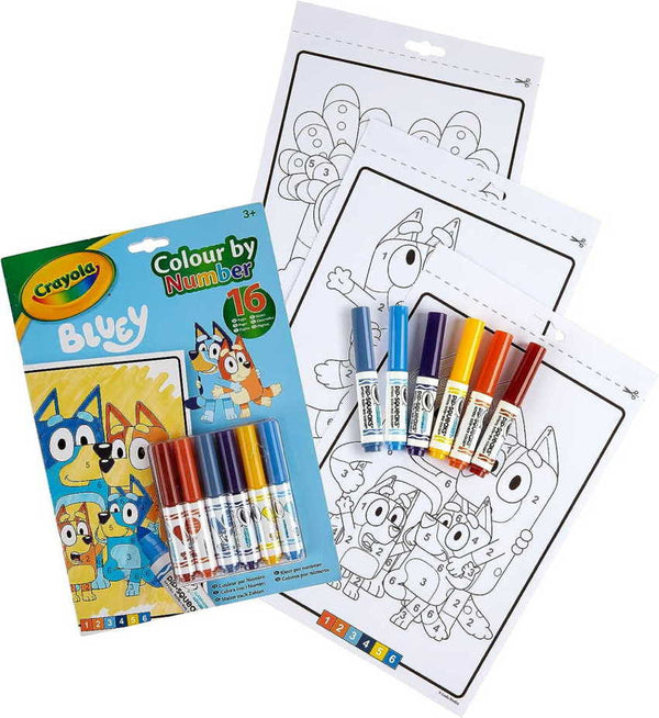 Crayola - Folhas de Colorir Bluey + marcadores